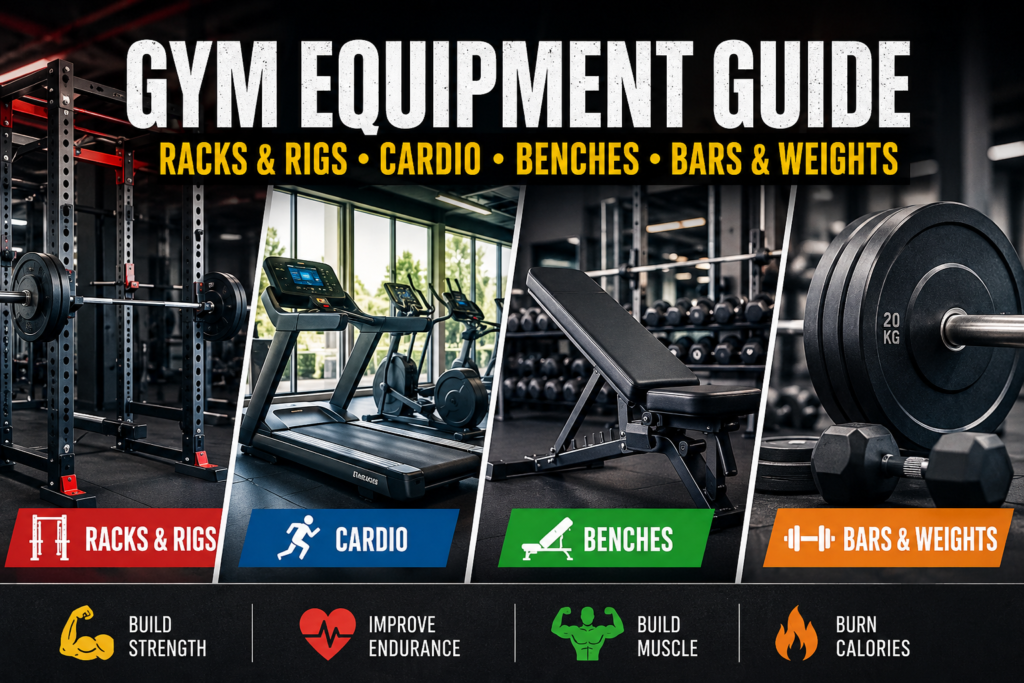 Complete Gym Equipment Guide: Everything You Need to Know About Racks & Rigs, Cardio, Benches & Bars & Weights