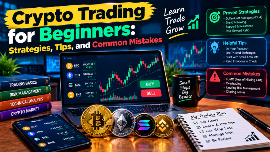 Crypto Trading for Beginners: Strategies, Tips, and Common Mistakes
